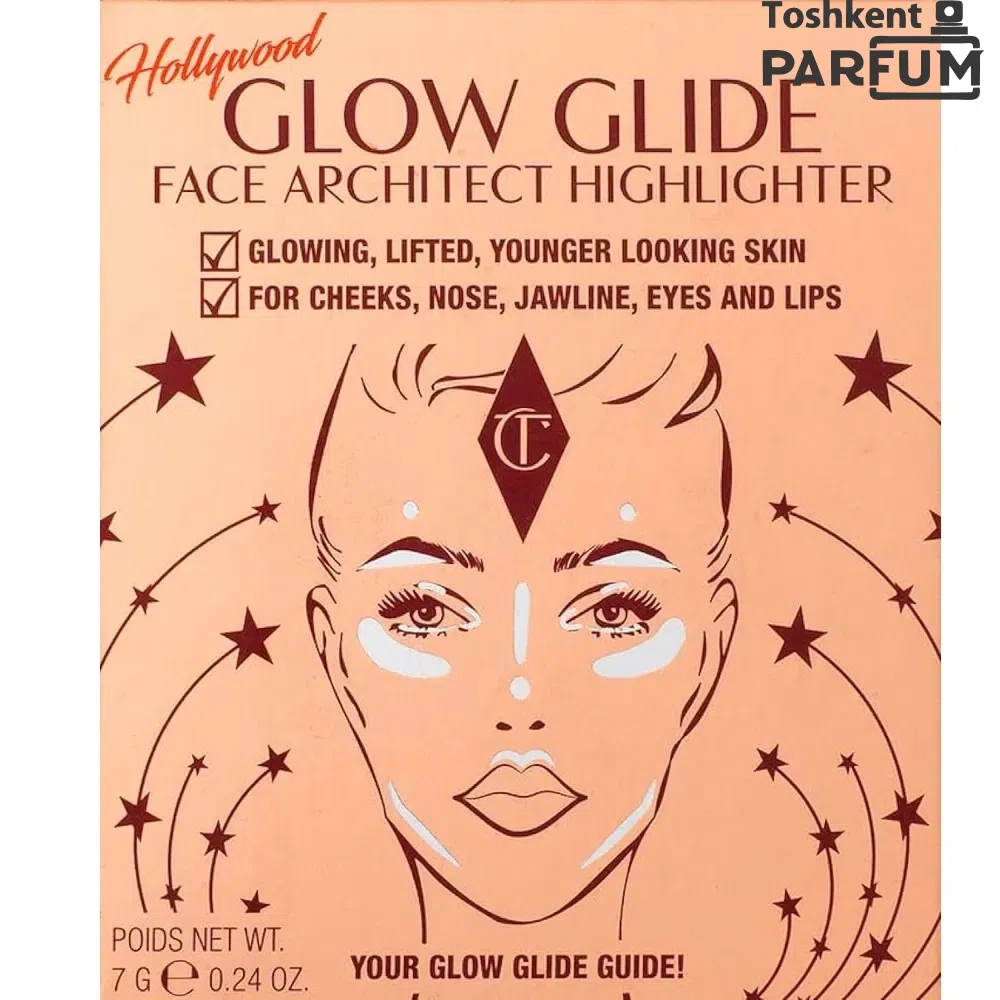 Glow Glide Face Architect Highlighter Charlotte Tilbury Moonlit Glow 7г Glow Glide Highlighter Италия