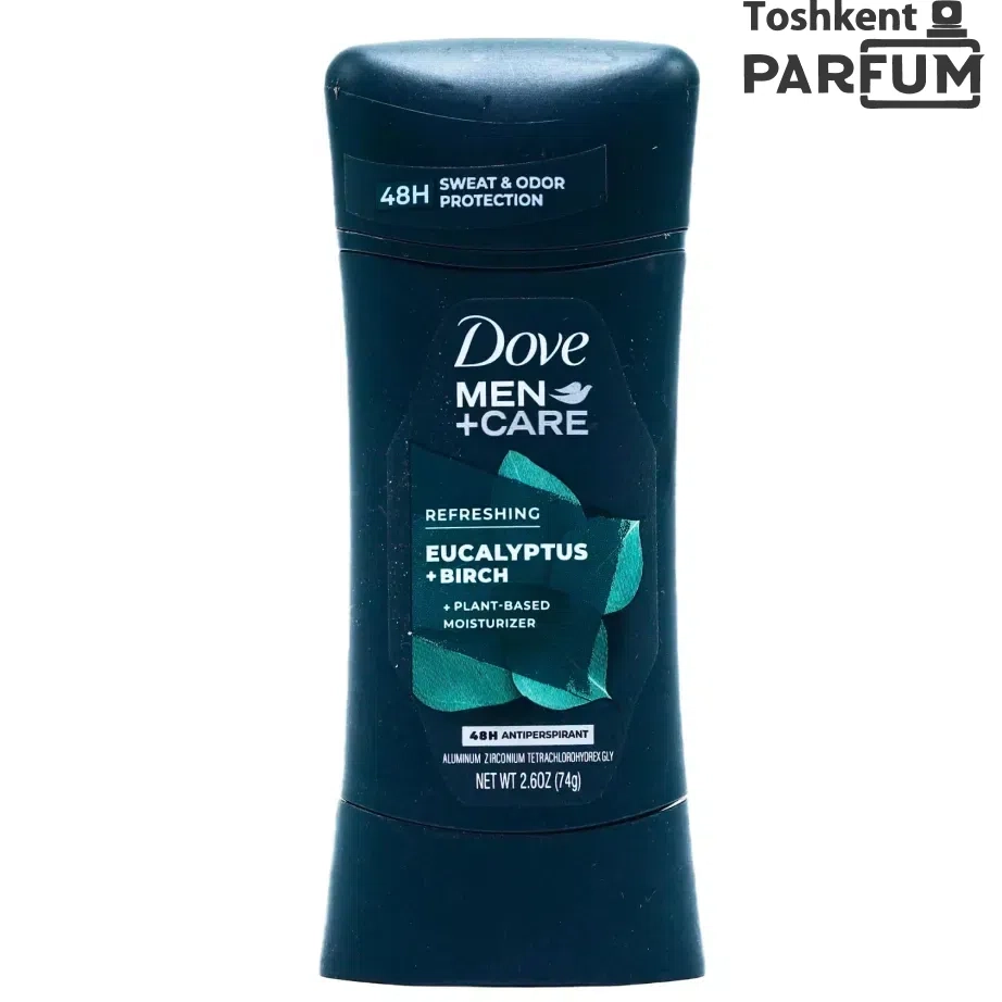Dove Men + Care Stick Eucalyptus + Birch Antiperspirant erkaklar uchun 74g Erkaklar uchun dezodorant umumiy Kanada