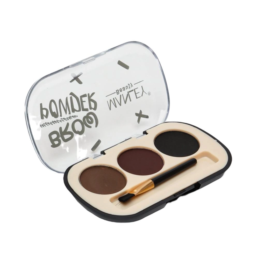 Тени для бровей Manley Eyebrow powder, 3 оттенка 01 Manley Ten Китай