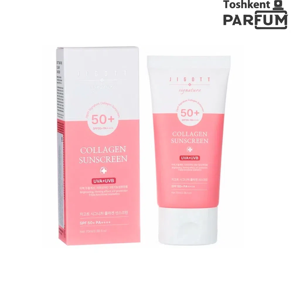 Jigott Signature Collagen Sunscreen – солнцезащитный крем для лица, SPF50+, 70 мл SPF umumiy kremlar Южная Корея