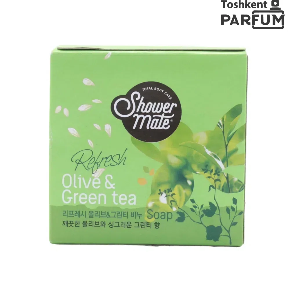 Shower mate olive зеленый теа  Мыло 100г Yuvunish sovunlari Южная Корея