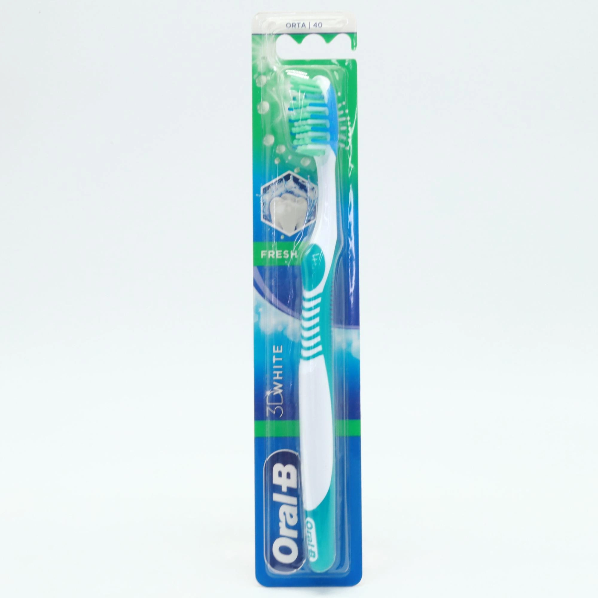 Oral-B Зубной Шотка 3D Wҳите Фреш М 1шт Kottalar uchun zubnoy cho'tkalar Турция