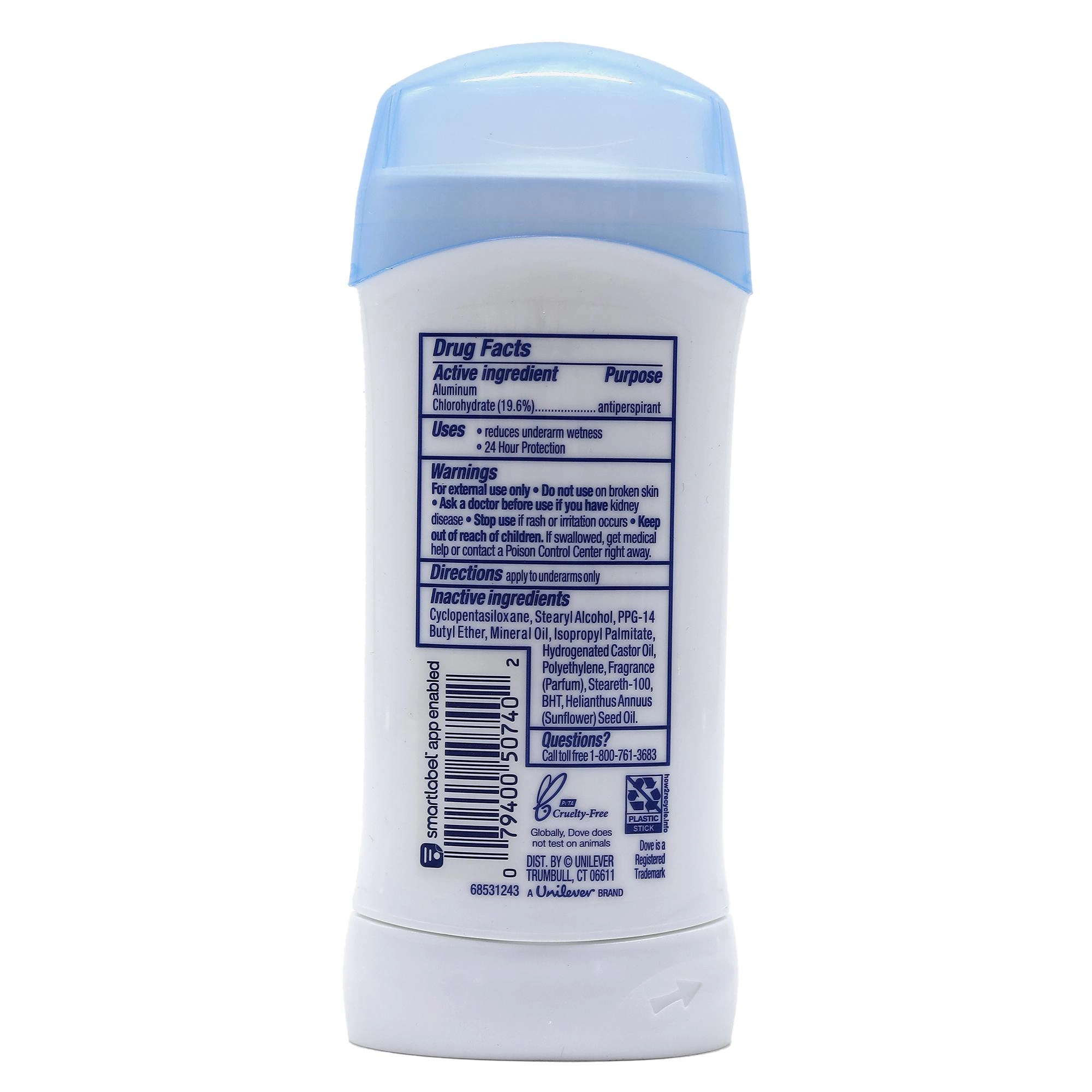 Dove Sensitive Антиперспирант аёллар учун 74г Ayollar uchun dezdorant umumiy Франция