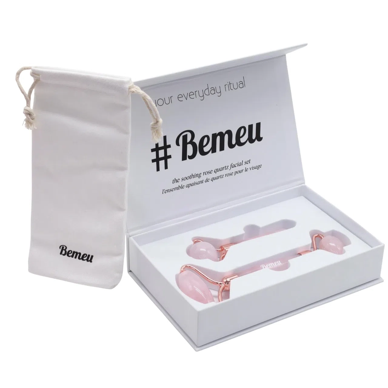 Bemeu The Rose Quartz Facial Spa Set Nabor Yuz uchun aksesuarlar umumiy Китай