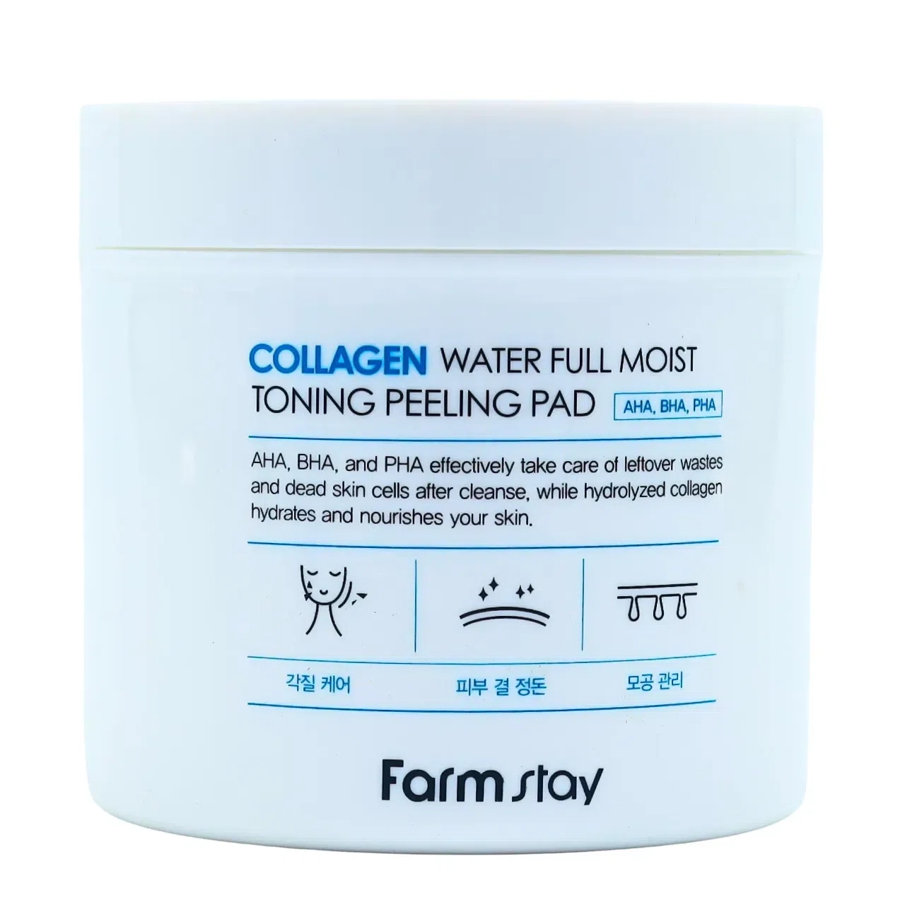 Farm Stay Collagen Water Full Moist Tonning Peeling Pad 150мл Korea penka va pilinglar Южная Корея