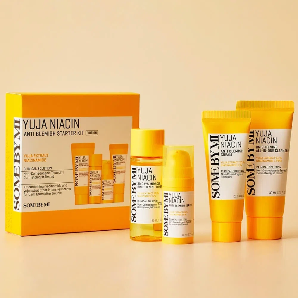 Some By Mi Yuja Niacin Starter Kit – осветляющий мини-набор против пигментации и тусклой кожи To'plam Южная Корея