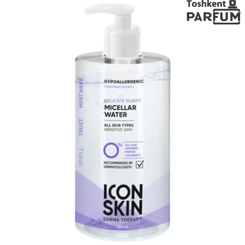 Icon Skin Micellar Water All Skin Types 450мл Yuz tozalash umumiy. Россия