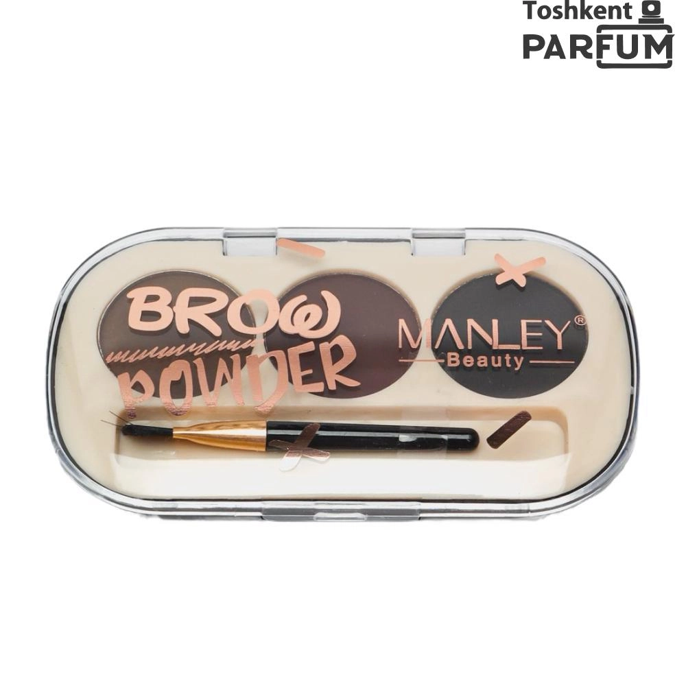 Тени для бровей Manley Eyebrow powder, 3 оттенка 01 Manley Ten Китай