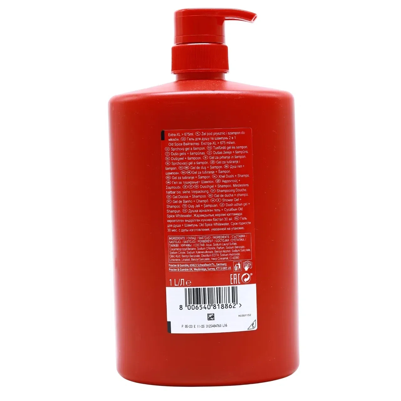 Old Spice Whitewater Body 1000ml shampun va quruq shampunlar umumiy Germaniya