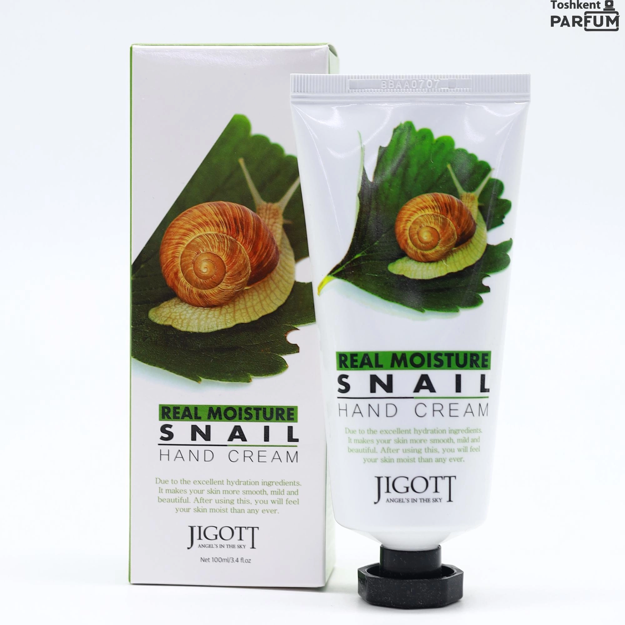 Jigott Real Moisture Крем для рук с улиткой 100 мл Koreya tana kremlari Южная Корея