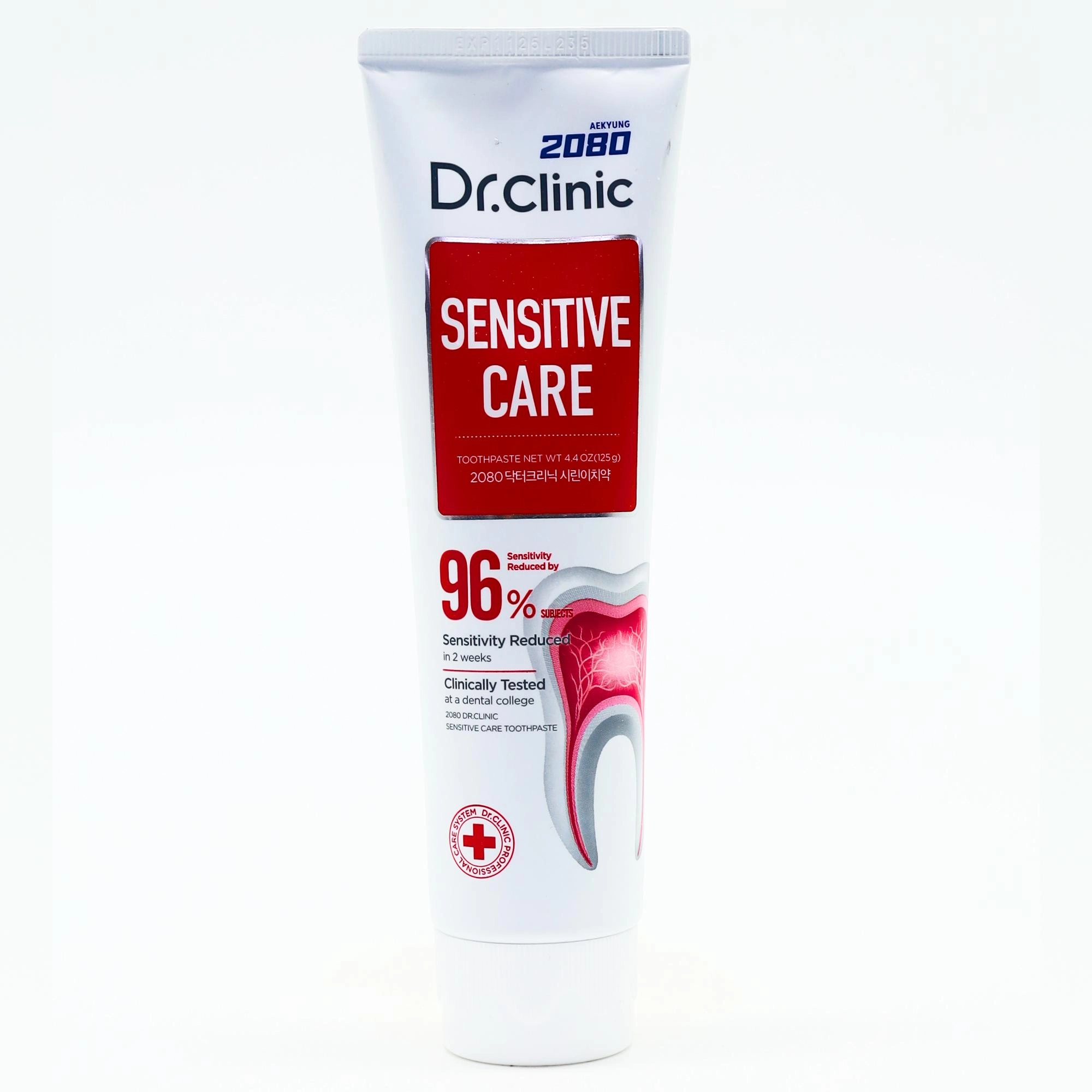 2080 Dr.Clinic Sensitive Care Зубная паста 125мл Kottalar uchun zubnoy cho'tkalar Южная Корея