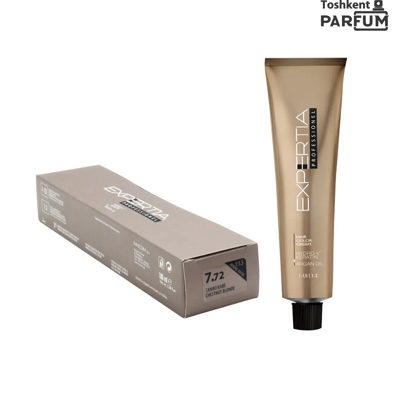 Expertia Professional краска для волос Chestnut Blonde 7.72 Expertia Hair color cream boyoq Греция