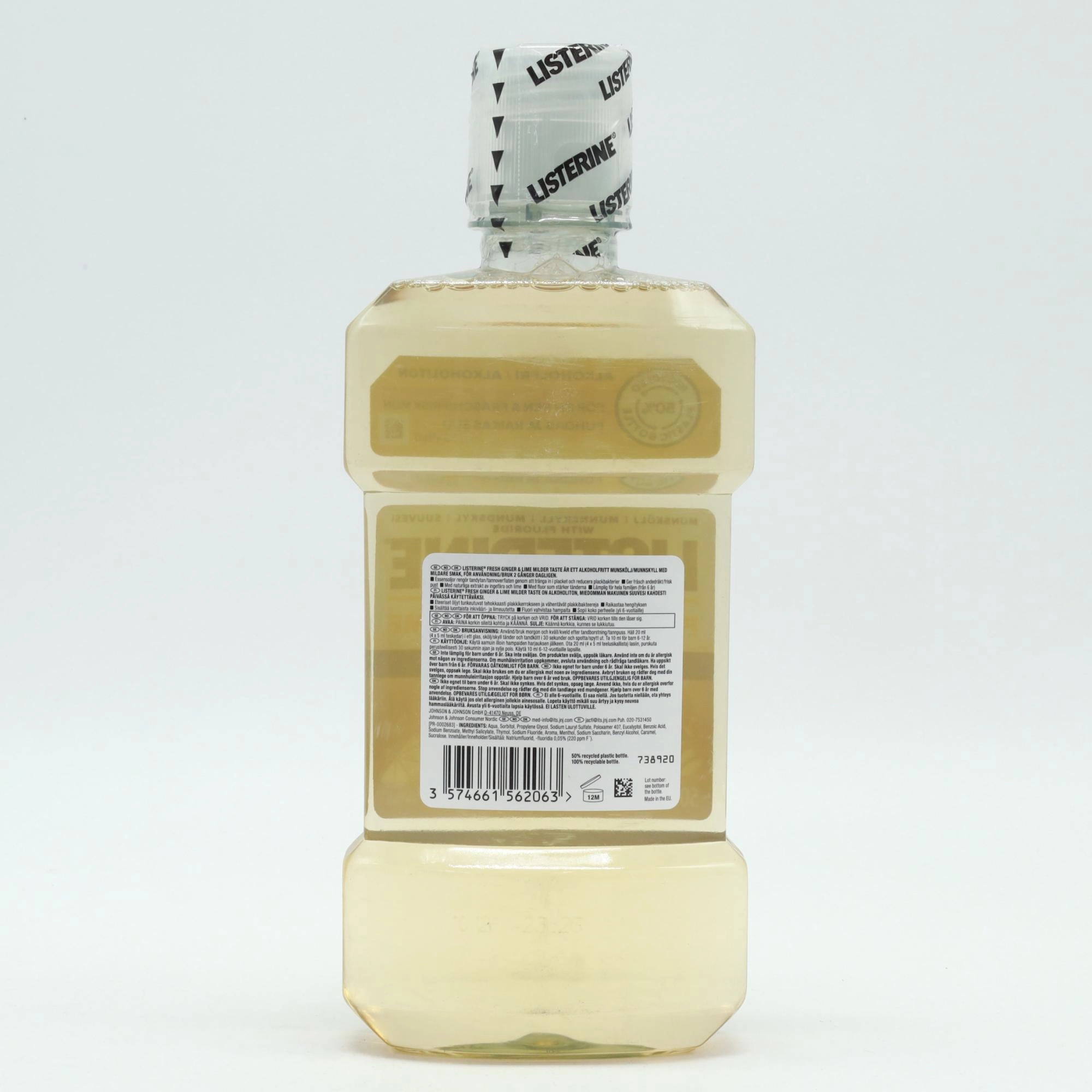 Listerine Fresh Ginger Lime 500ml Ogiz Bo'shlig'i parvarishi Италия