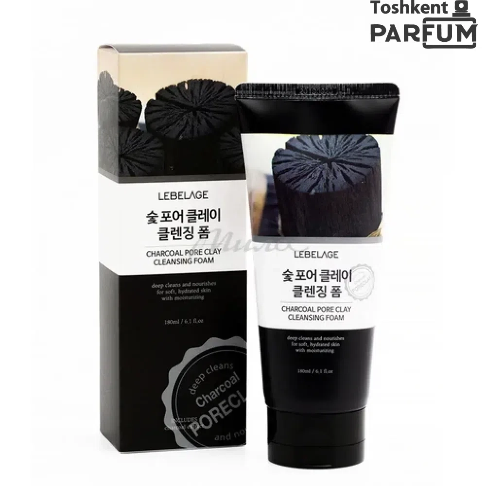 Lebelage Charcoal Pore Clay Cleansing Foam 180мл Yuz tozalash umumiy. Южная Корея